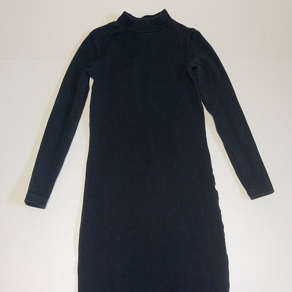 American Apparel Vintage Black Cotton Long Sleeved Dress - Women’s Size Small - Picture 2 of 6